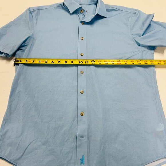 Johnnie-O Short Sleeve Hangin' Out Knit Button Down Shirt - Spielman NWOT Medium - Picture 3 of 9